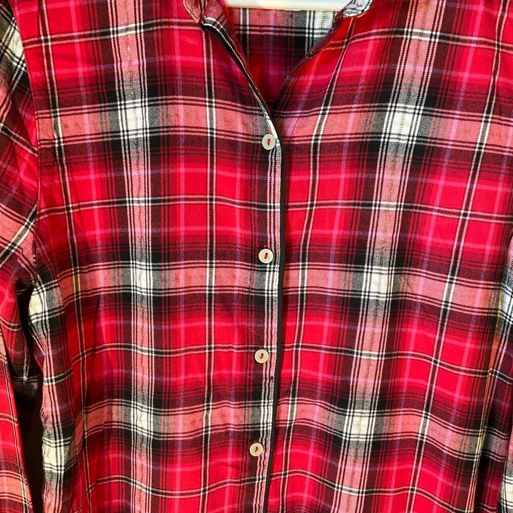 Vintage Victoria’s Secret Plaid And Lace Nightie, M Red Christmas - Picture 11 of 14